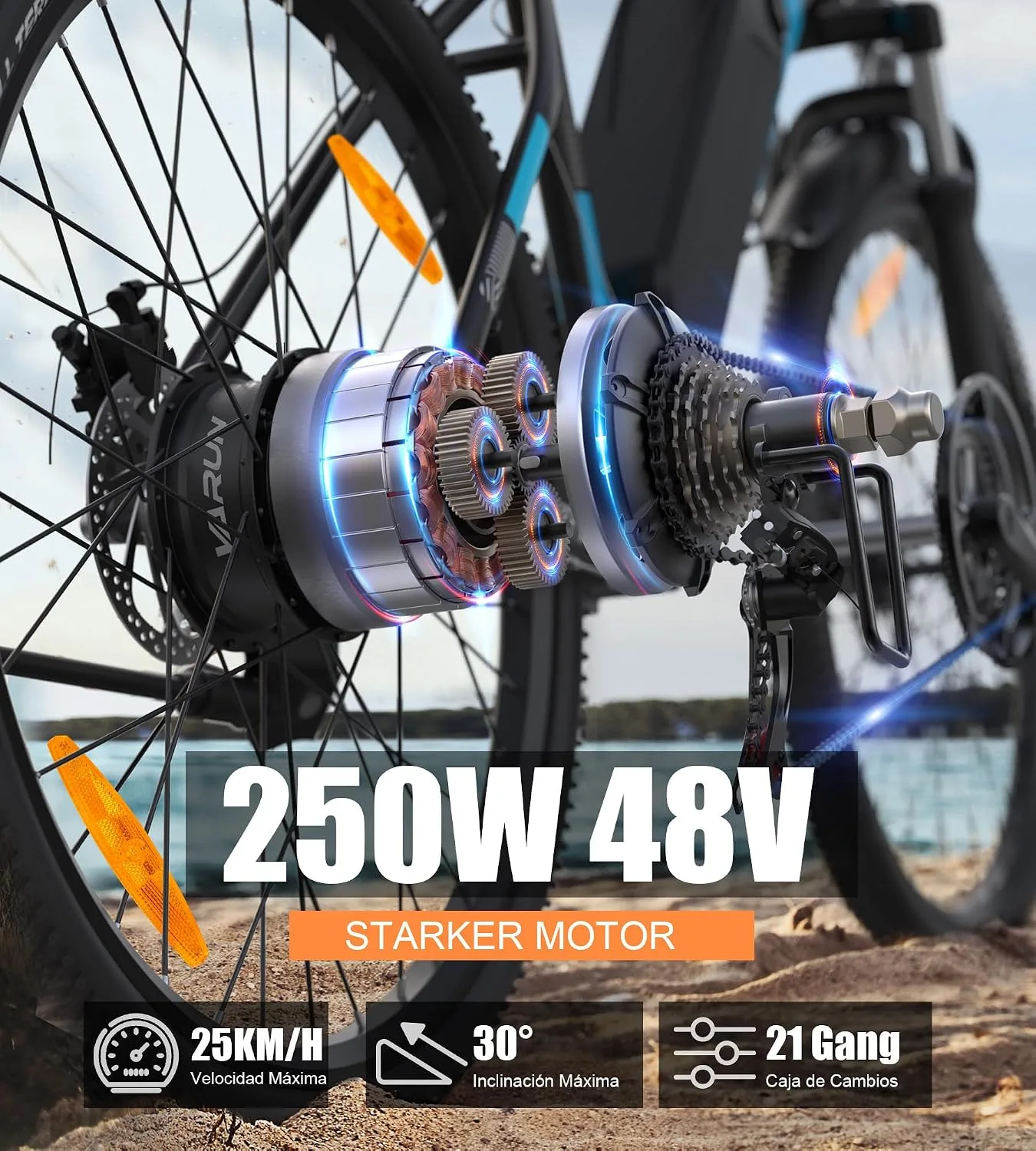Bicicleta eléctrica VARUN M27-1 — vista 3