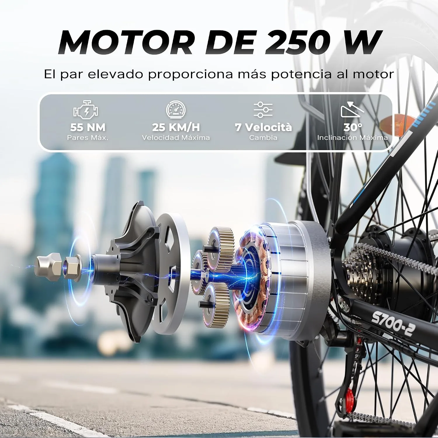 Bicicleta eléctrica VARUN S700-2 — vista 2