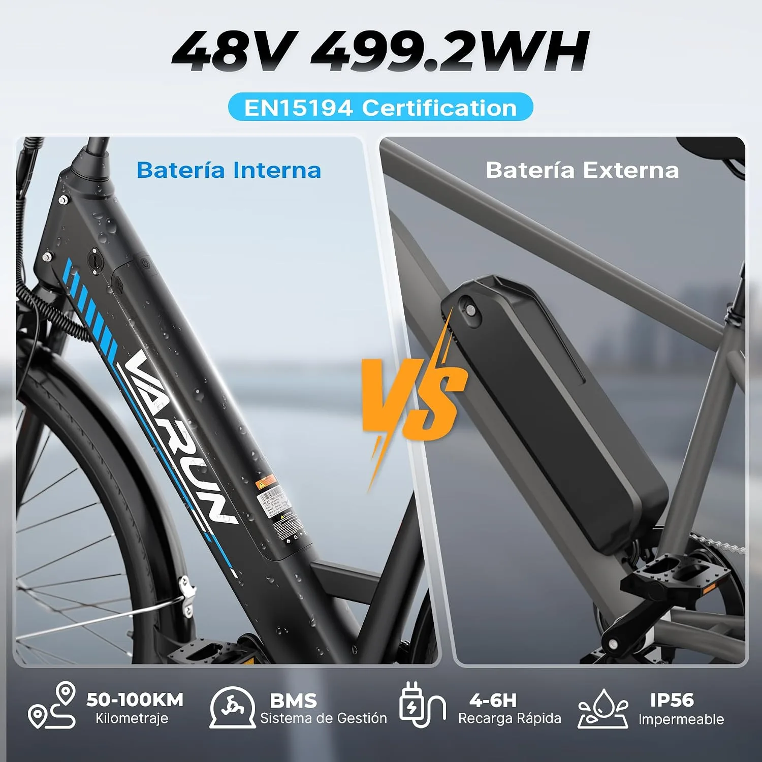 Bicicleta eléctrica VARUN S700-2 — vista 3