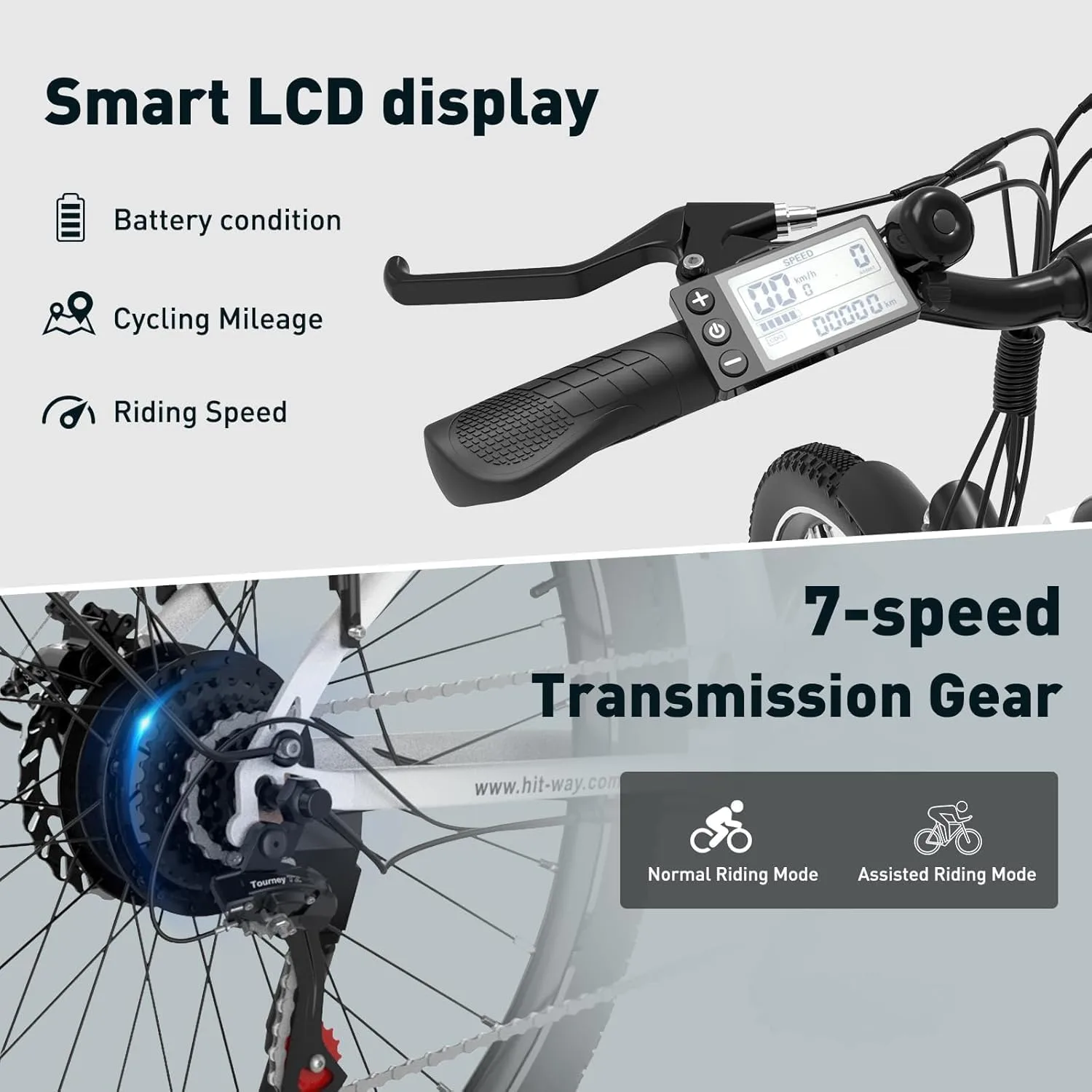 Bicicleta eléctrica HITWAY BK-U1 — vista 4