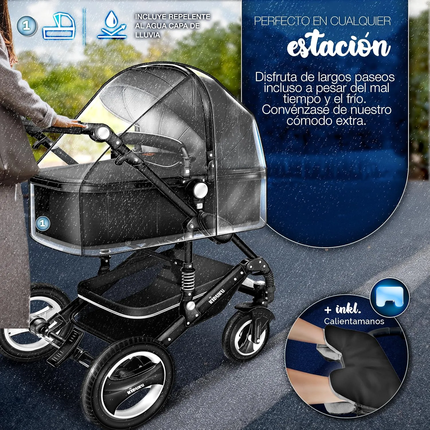 Carrito de bebé Kiduku Carrito 3 en 1 — vista 4