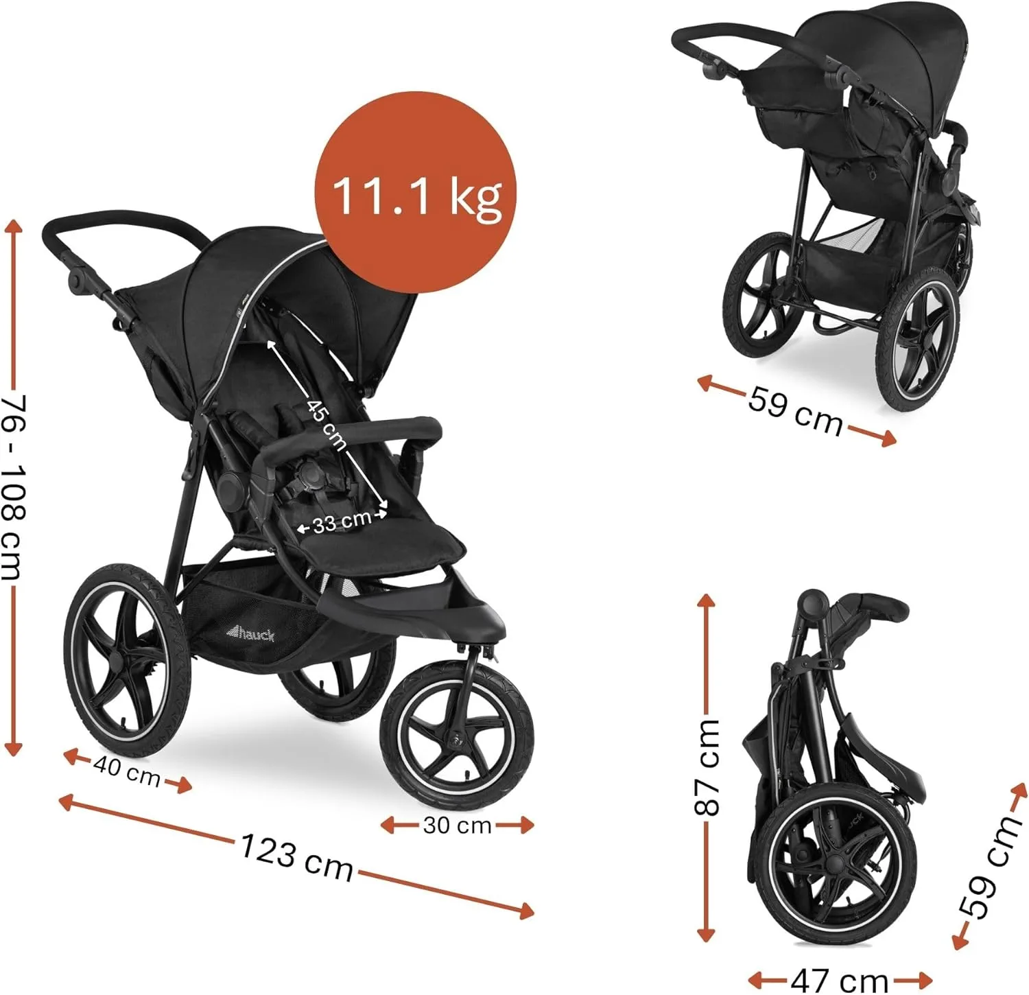 Carrito de bebé Hauck Runner 2 — vista 3