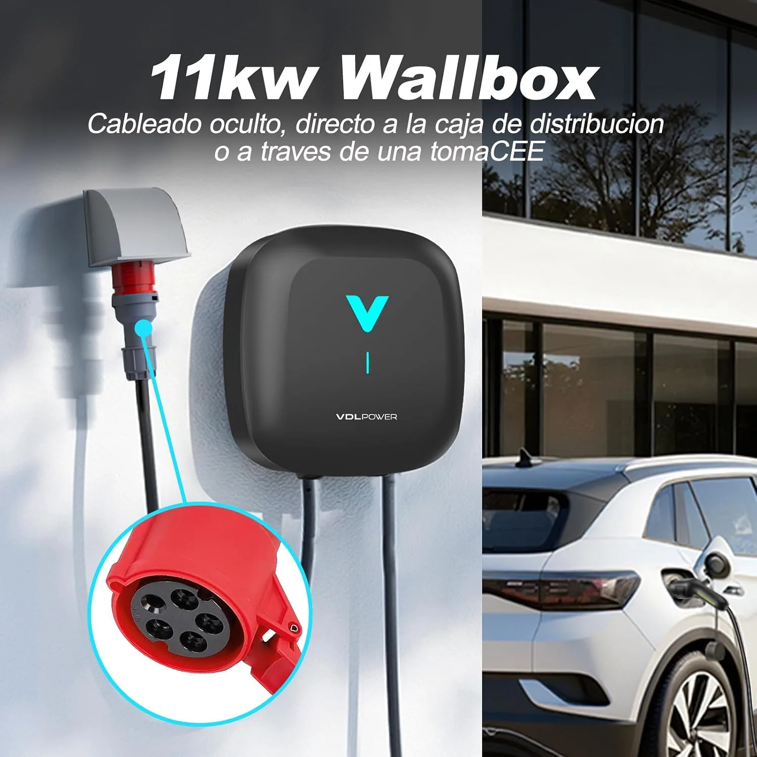 Cargador para coche eléctrico VDLPOWEREU Wallbox 11 kW Trifásica con App — vista 2
