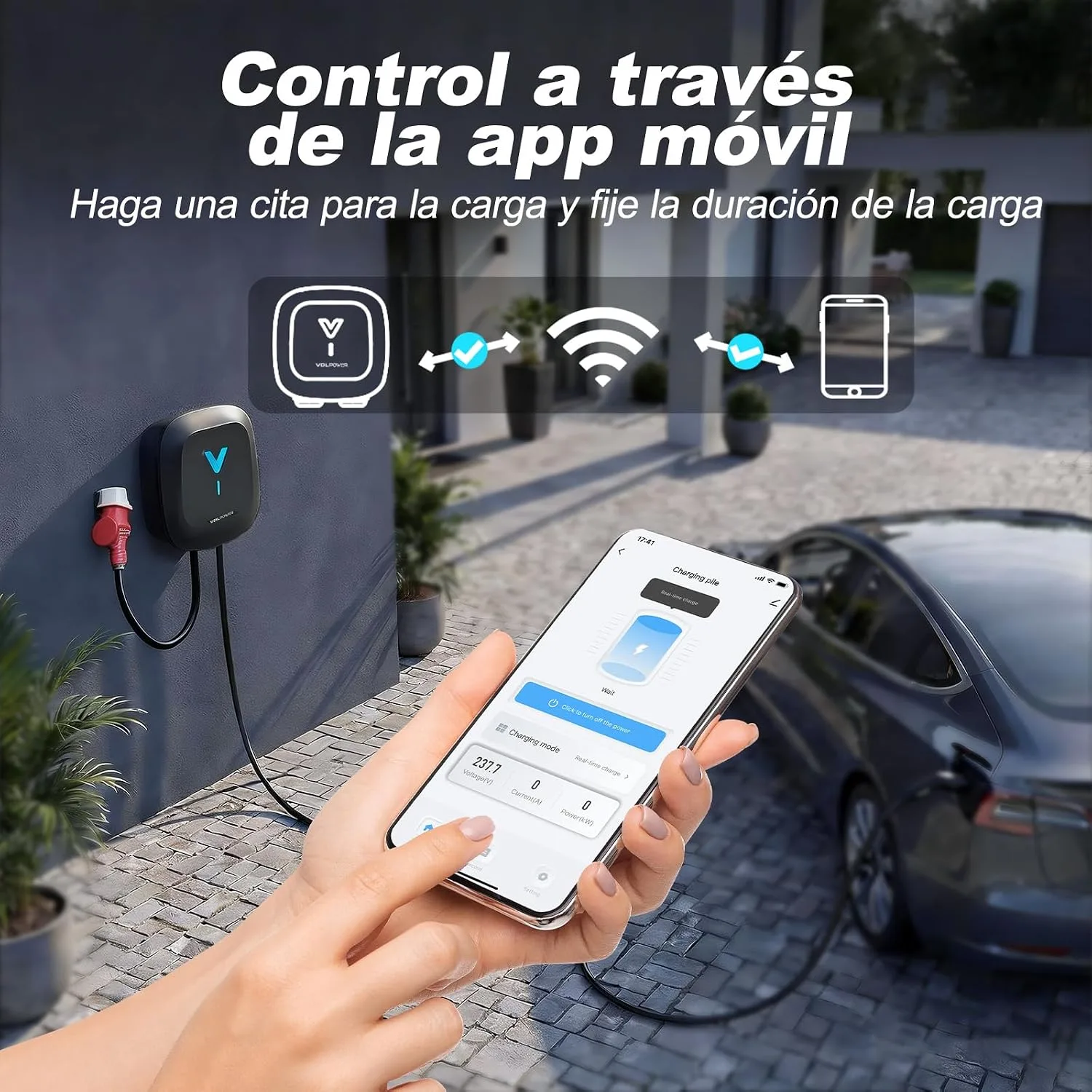 Cargador para coche eléctrico VDLPOWEREU Wallbox 11 kW Trifásica con App — vista 3