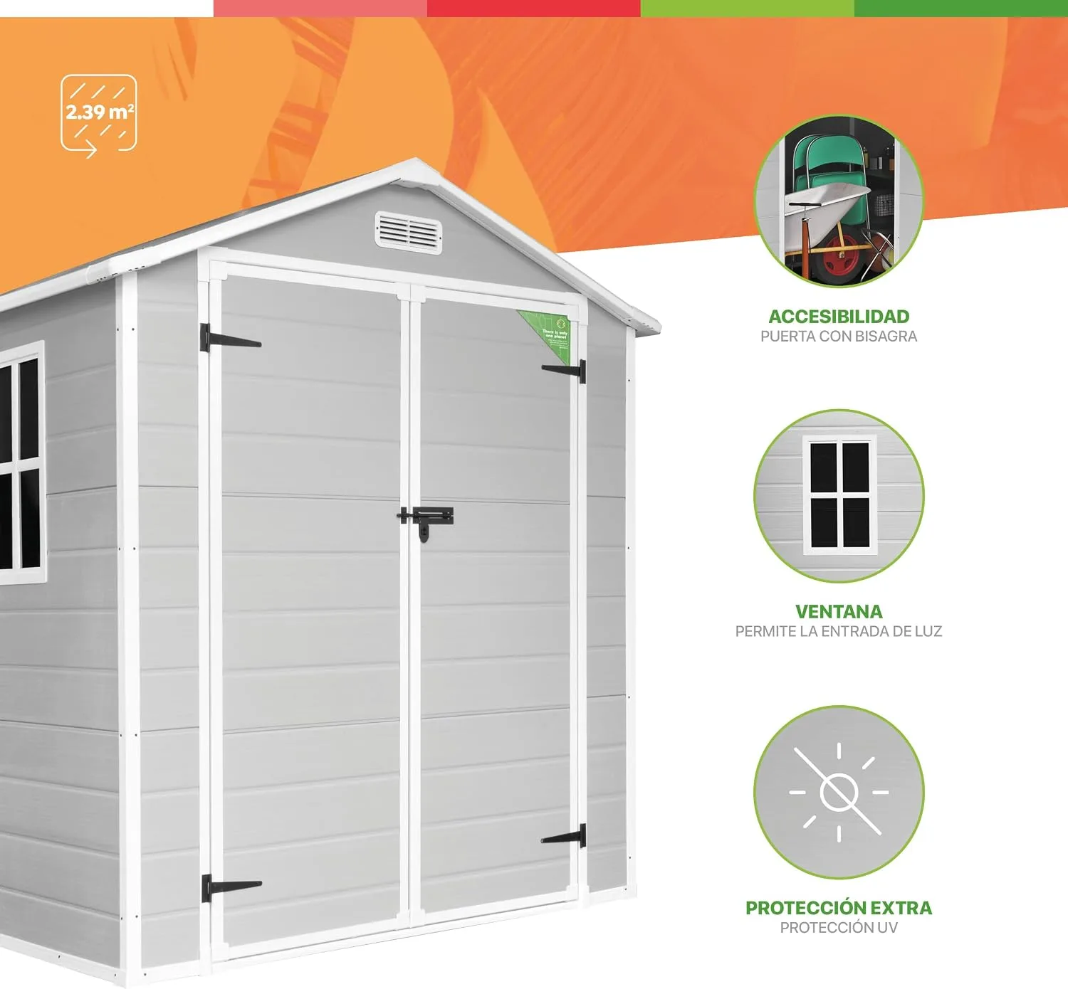 Caseta de jardín Wasabi Aqua 2.6 — vista 2