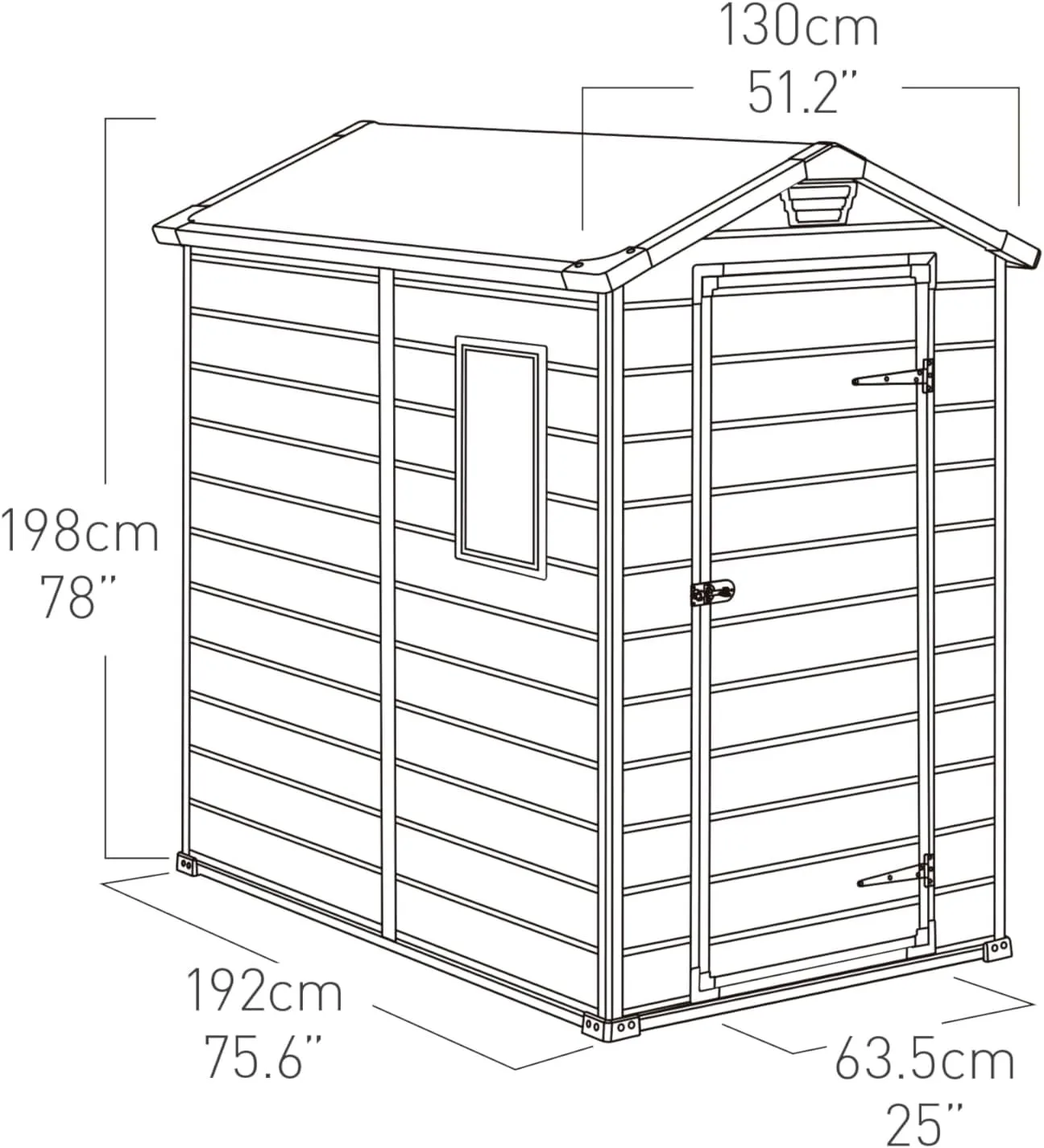 Caseta de jardín Keter Manor 4x6 — vista 3