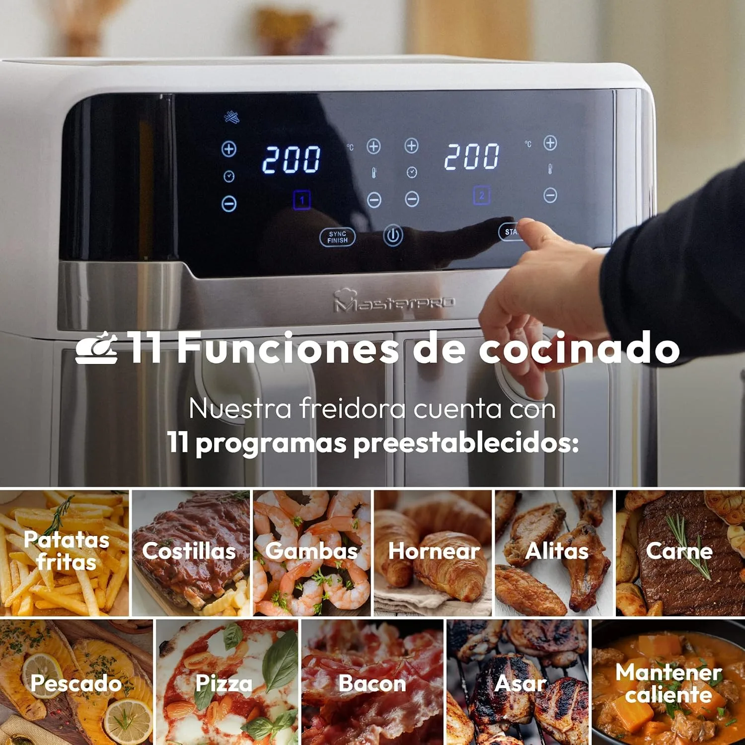 Freidora de aire MasterPro Rocket Duo 900 — vista 4