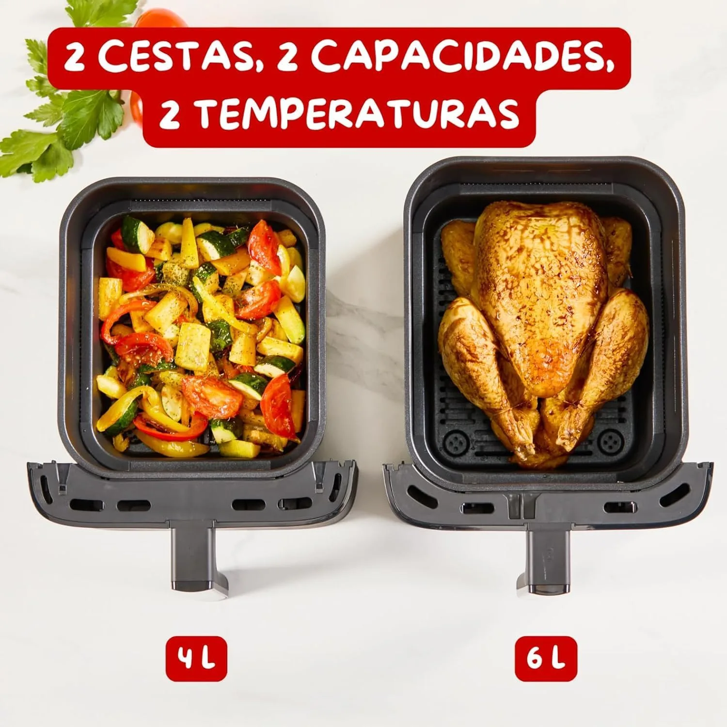 Freidora de aire Moulinex Easy Fry Crispy Stack Dual — vista 4