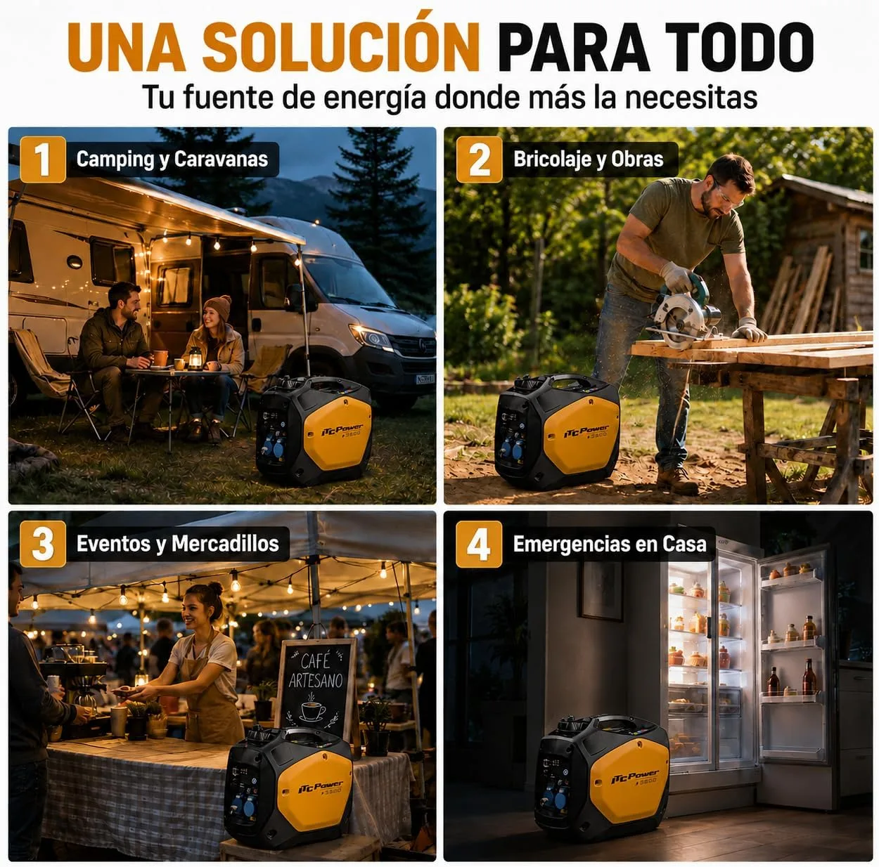 Generador eléctrico ITCPower IT-GG22I Generador Inverter 2200W — vista 4