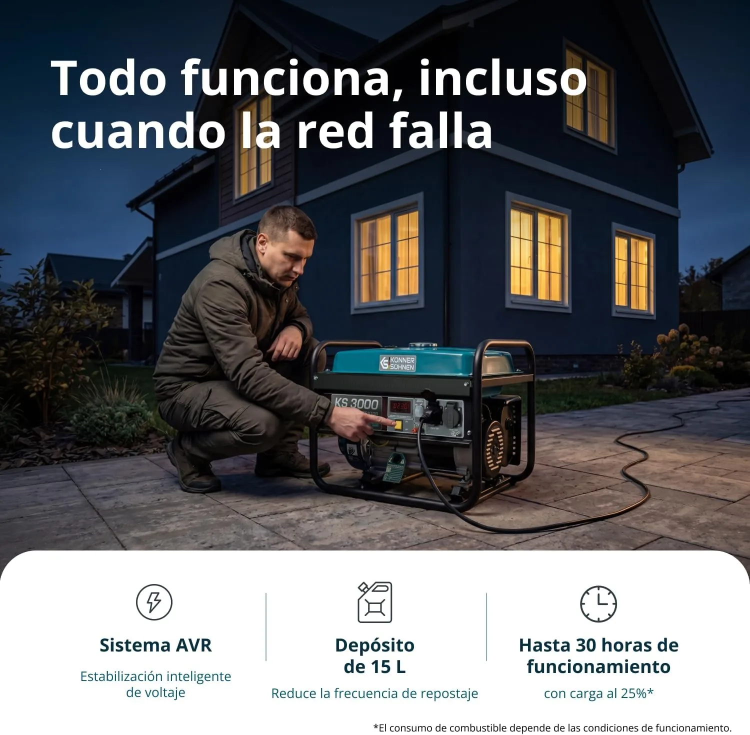 Generador eléctrico Könner & Söhnen KS 3000 — vista 3