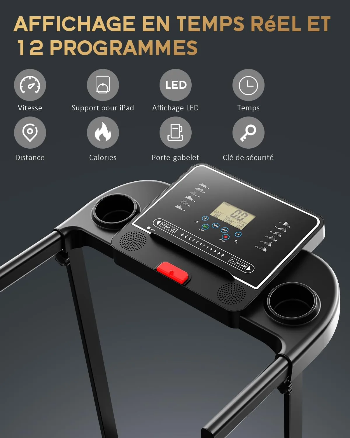 Equipo de home gym Zeporix Cinta de Correr Plegable — vista 2
