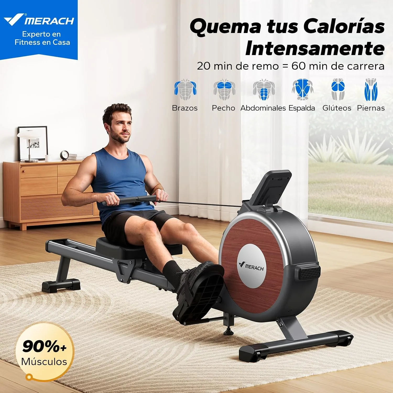 Equipo de home gym MERACH Q1s Máquina de Remo — vista 2