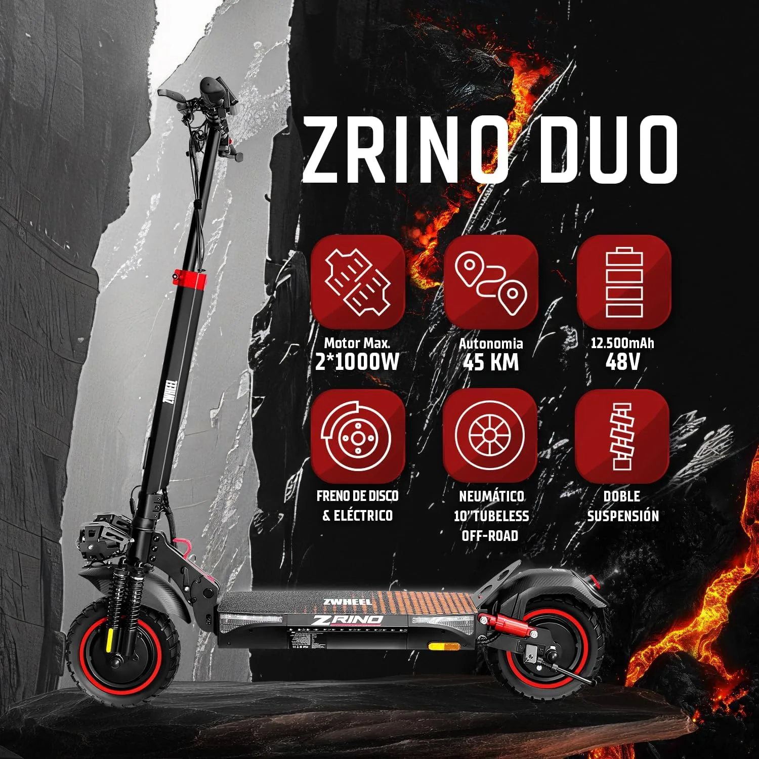Patinete eléctrico ZWHEEL ZRINO Duo — vista 2