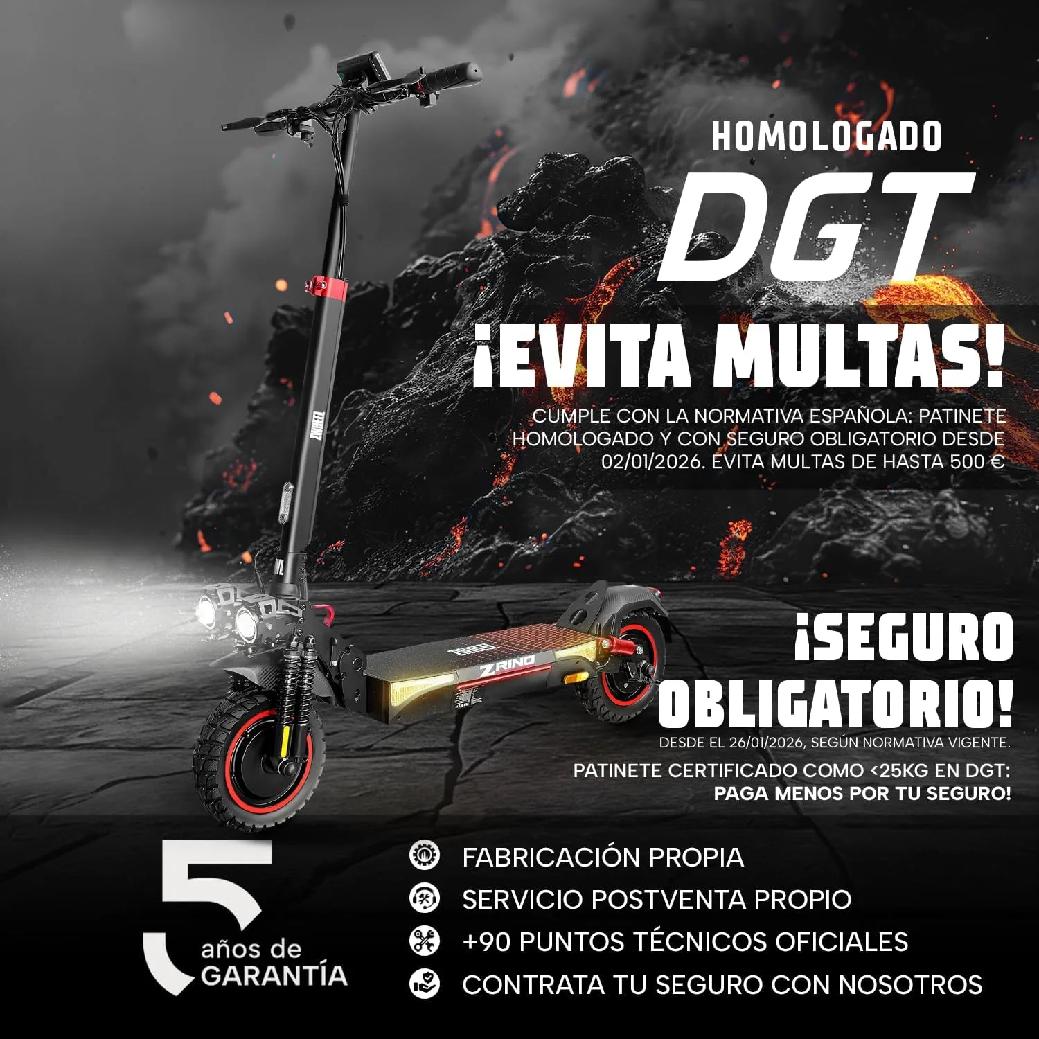Patinete eléctrico ZWHEEL ZRINO Duo — vista 3