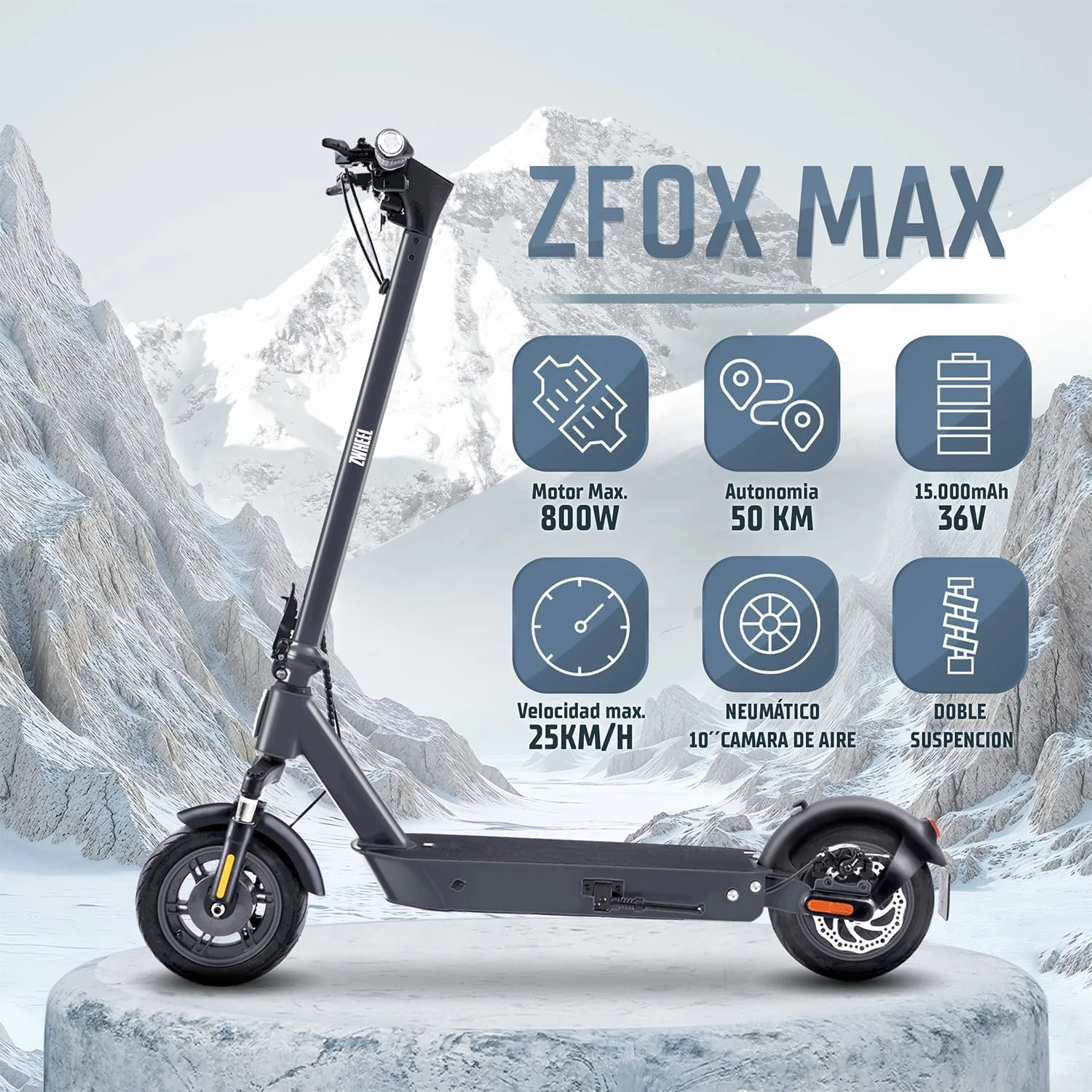 Patinete eléctrico ZWHEEL ZFOX MAX — vista 2