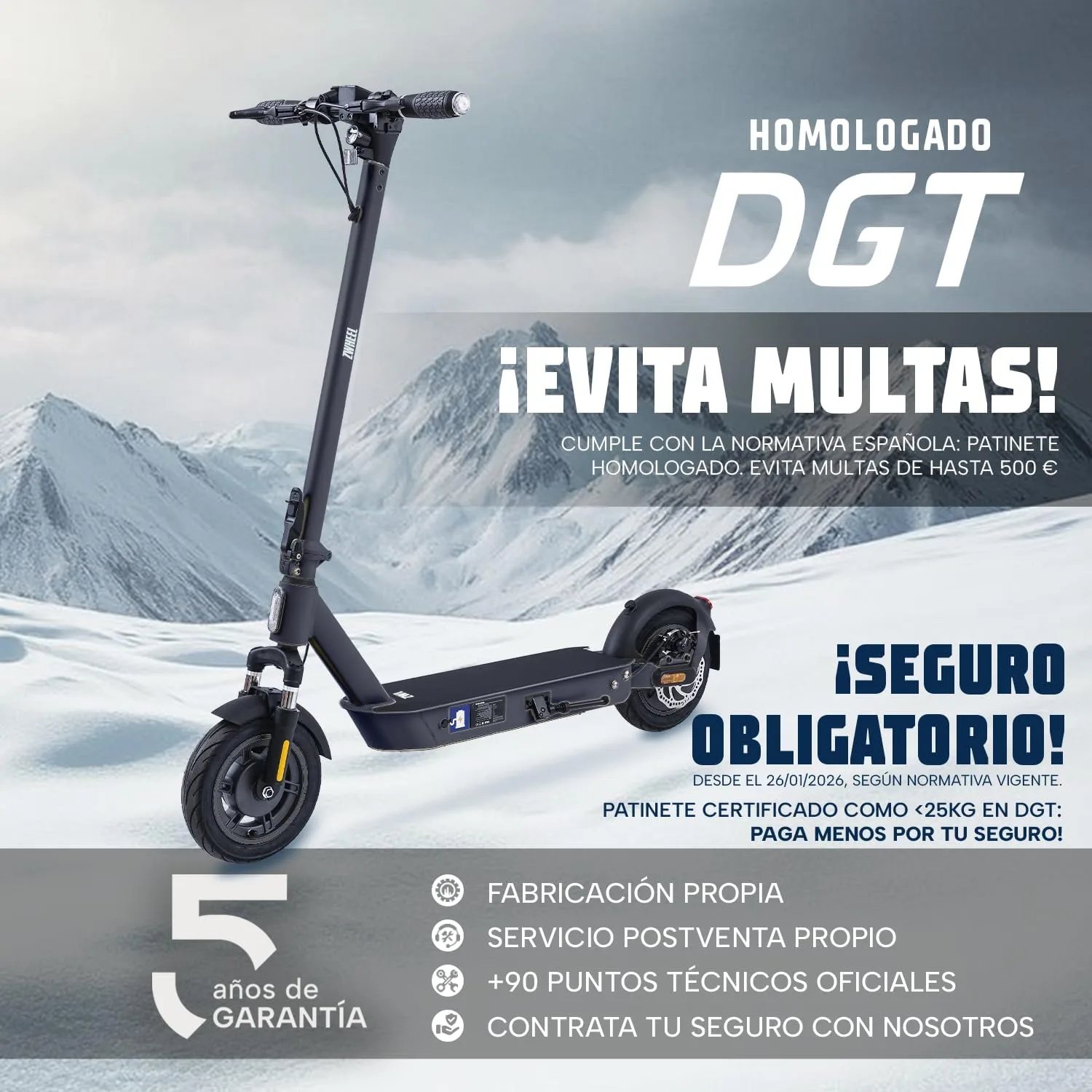 Patinete eléctrico ZWHEEL ZFOX MAX — vista 3