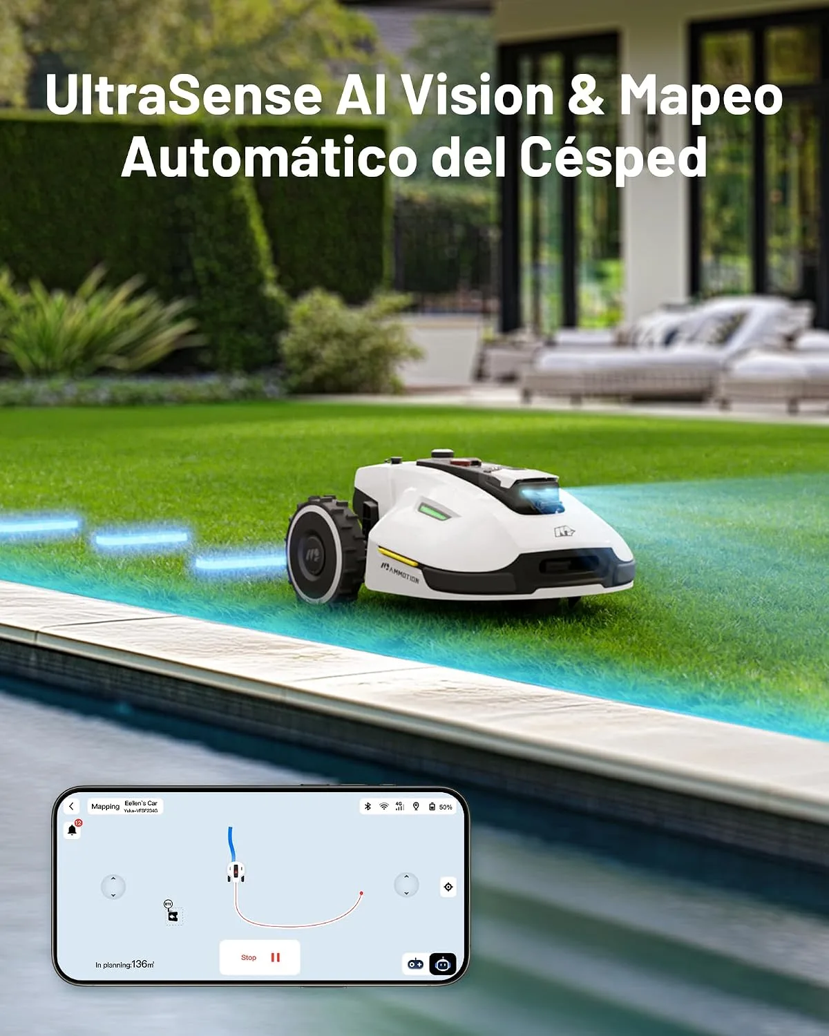 Robot cortacésped Mammotion Yuka 2000 — vista 2