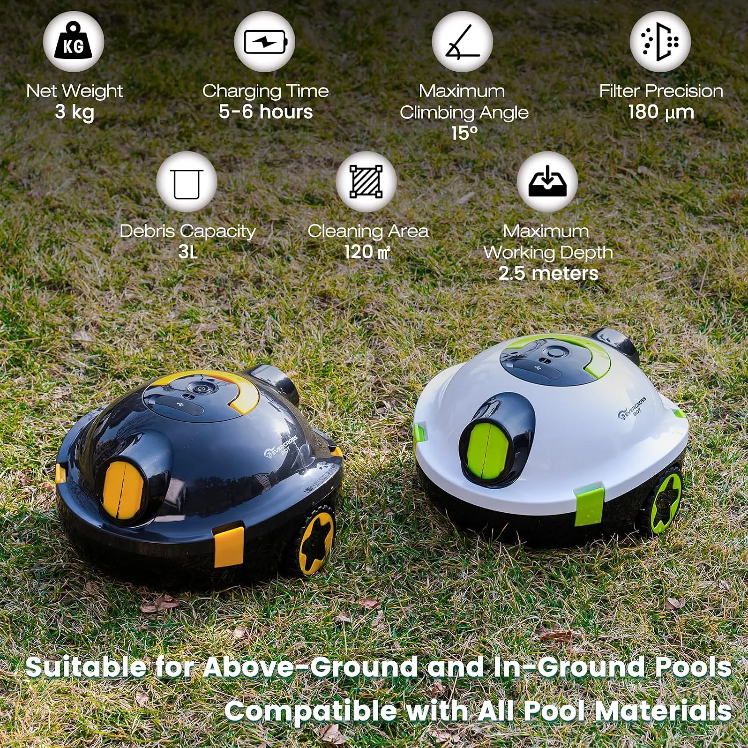Robot de piscina EVERCROSS BOT Y10 2026 — vista 3