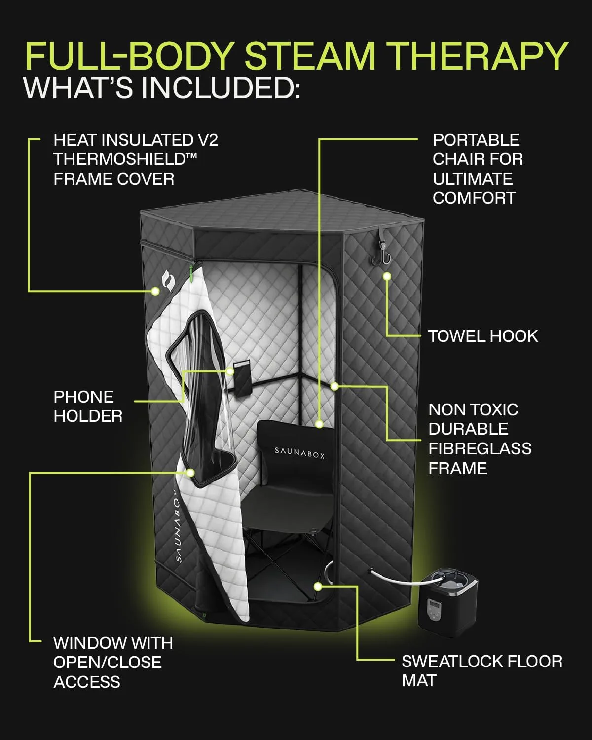 SAUNABOX SmartSteam Kit Pro — vista 3