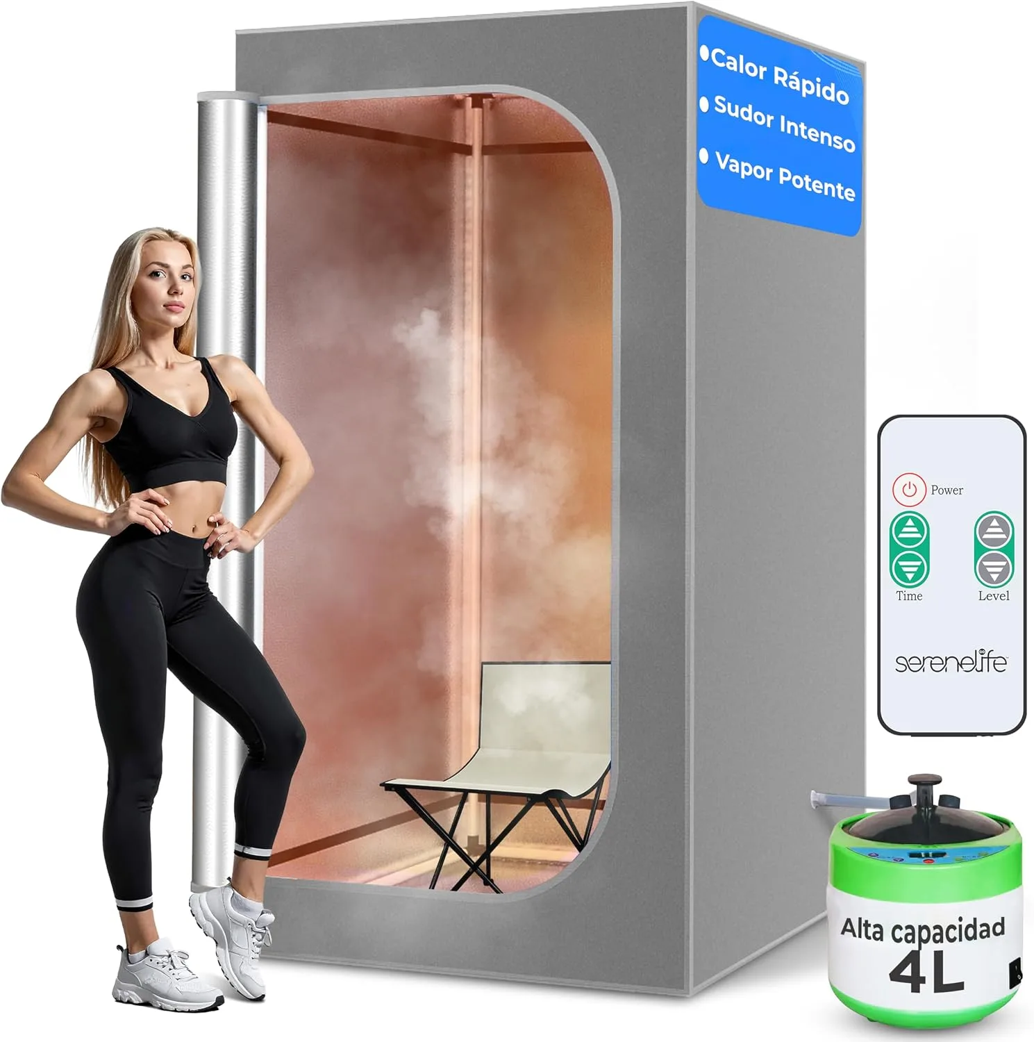 Sauna SereneLife Sauna de Vapor de Tamaño Completo