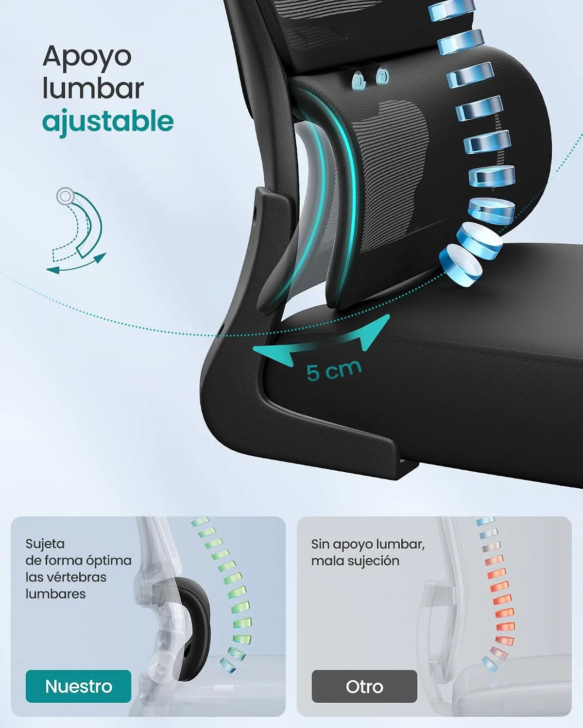 Silla de oficina SONGMICS OBN041 — vista 4